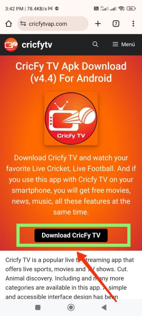 Cricfy TV  App